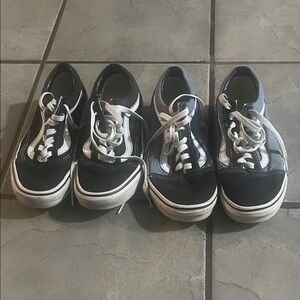 Vans Black and Blue Women's Sneakers